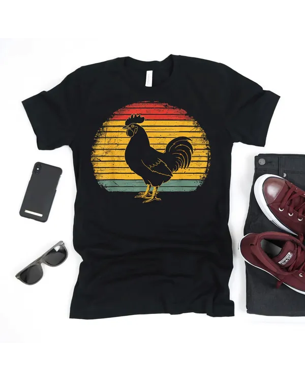 Chicken Vintage Farm Animals Lover Chicken Lover Farmer T-Shirt