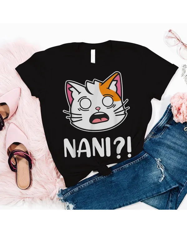 Anime Nani Cat Japanese Kawaii Cat T-Shirt