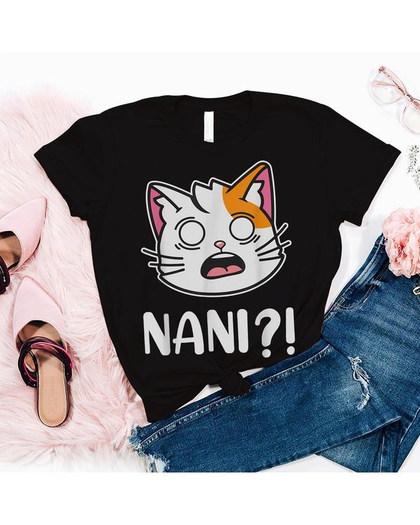 Anime Nani Cat Japanese Kawaii Cat T-Shirt