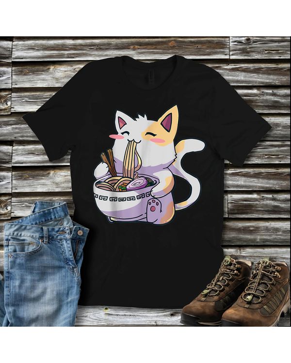 Kawaii Cat Japan Ramen T-Shirt
